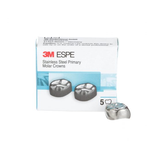 3M ESPE Stainless Steel Primary Molar Crowns, E-LL-6, Lower Left
Second Primary Molar, Size 6, 2 Crowns