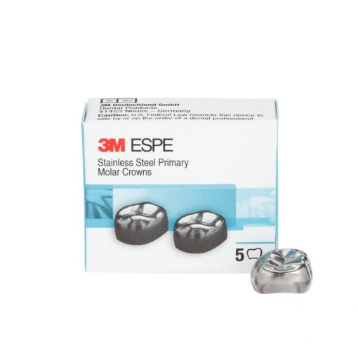 3M ESPE Stainless Steel Primary Molar Crowns, E-UR-5, Upper Right
Second Primary Molar, Size 5, 2 Crowns