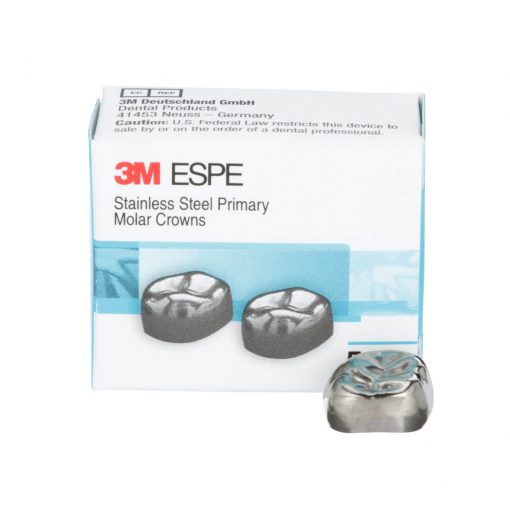 3M ESPE Stainless Steel Primary Molar Crowns, E-UR-6, Upper Right
Second Primary Molar, Size 6, 2 Crowns