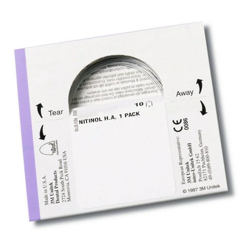3M Unitek Nitinol Heat-Activated Lateral Development Archwire
4585-301, .014x.025, R28, 10/Pk