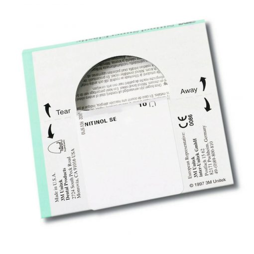 3M Unitek Nitinol Super-Elastic Archwire 297-824, .017x.025, Reverse
Curve, Lower, 10/Pk